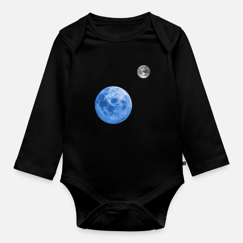 Planète bleue - Body Bébé bio manches longues - noir