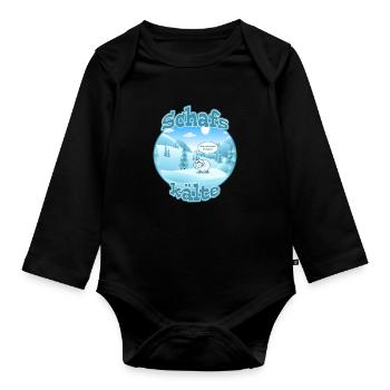 Schafskälte - Baby Bio-Langarm-Body - Schwarz - Vorne