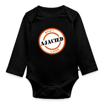 Ajacied - Body Bébé bio manches longues - noir - Devant