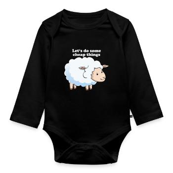 Mouton sait - Body Bébé bio manches longues - noir - Devant