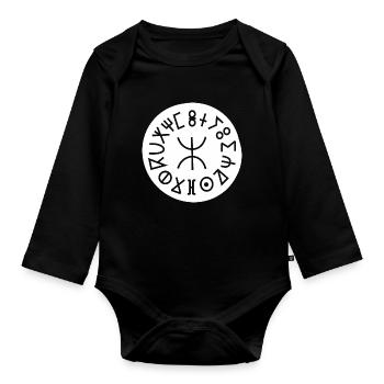 Amazigh Style - Body Bébé bio manches longues - noir - Devant