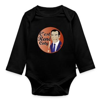 OSS 117 Drôle - Body Bébé bio manches longues - noir - Devant