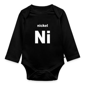 Nickel - Body Bébé bio manches longues - noir - Devant
