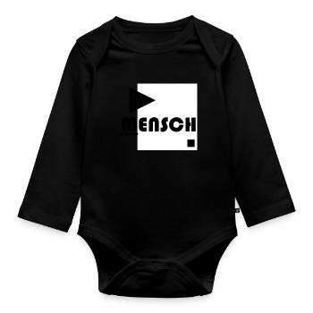 Mensch Bauhaus schwarz weiß - Baby Bio-Langarm-Body - Schwarz - Vorne