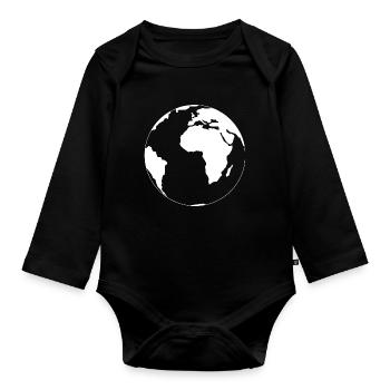 La terre - Body Bébé bio manches longues - noir - Devant