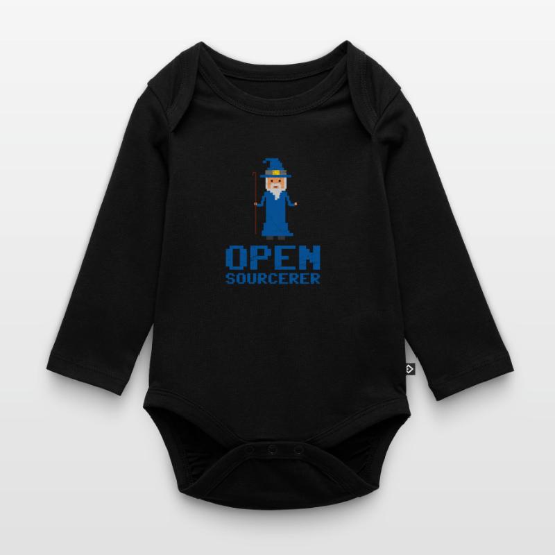 Developer Open Sourcerer Funny gift idea Organic Longsleeve Baby Bodysuit