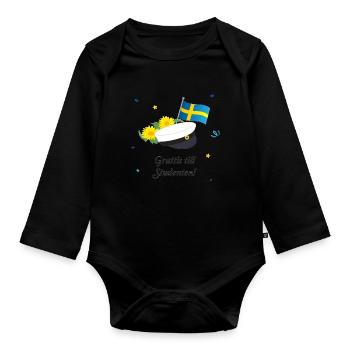 Abschlussfeier 2024 Abiturfeier - Baby Bio-Langarm-Body - Schwarz - Vorne