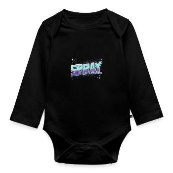 Graffiti and Spray Surfers - Organic Longsleeve Baby Bodysuit - black - Front