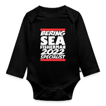 Bering Sea Fisherman 2022 Spécialiste Idée Cadeau - Body Bébé bio manches longues - noir - Devant