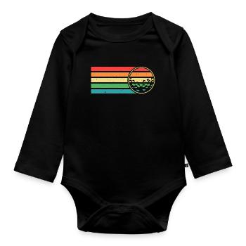 Golf Golf Cadeau Golf Club Sport Golf Trou - Body Bébé bio manches longues - noir - Devant