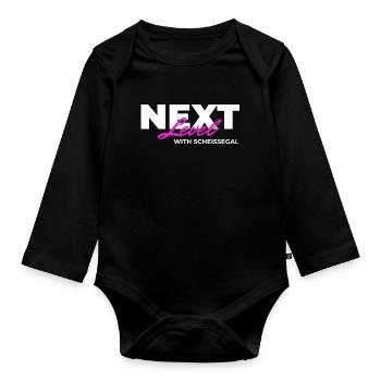 Next Level with SCHEISSEGAL - Baby Bio-Langarm-Body - Schwarz - Vorne