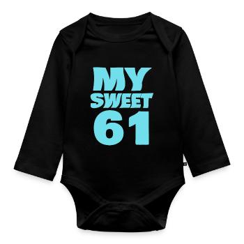 Doux 61 - Body Bébé bio manches longues - noir - Devant