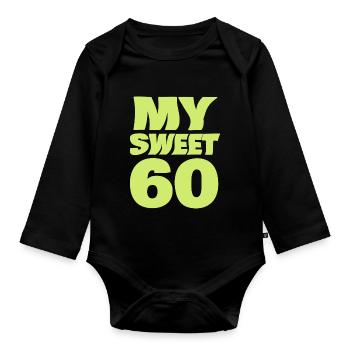 Sweet 60 - Baby Bio-Langarm-Body - Schwarz - Vorne