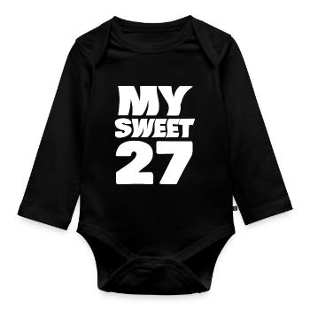 27 ans - Body Bébé bio manches longues - noir - Devant