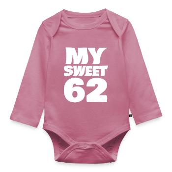 Doux 62 - Body Bébé bio manches longues - mauve - Devant