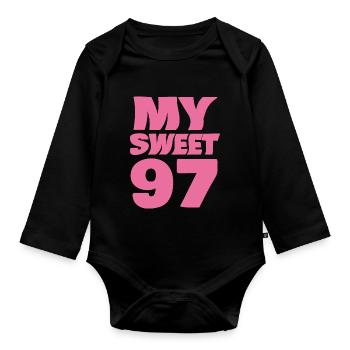 Sucré 97 - Body Bébé bio manches longues - noir - Devant