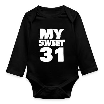 Sucré 31 - Body Bébé bio manches longues - noir - Devant