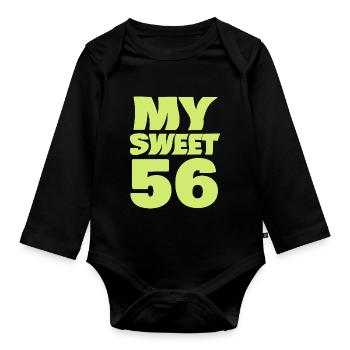 56 - Baby Bio-Langarm-Body - Schwarz - Vorne