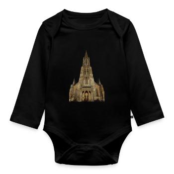 Ulmer Münster - Baby Bio-Langarm-Body - Schwarz - Vorne