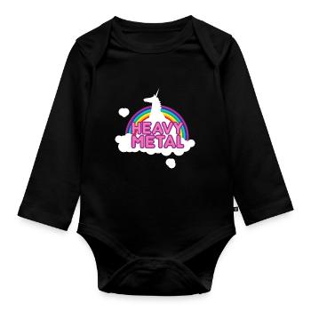 Heavy Metal - Baby Bio-Langarm-Body - Schwarz - Vorne