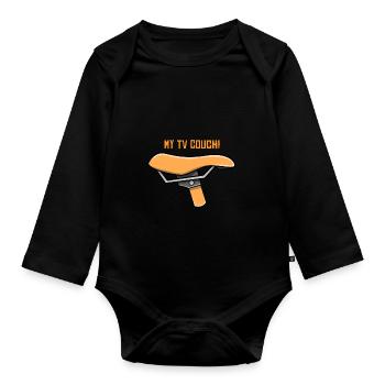 Vélo - Body Bébé bio manches longues - noir - Devant