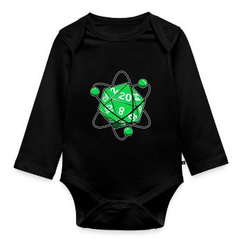 cube - Organic Longsleeve Baby Bodysuit - black - Front