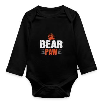 Patte d'ours Patte d'ours - Body Bébé bio manches longues - noir - Devant