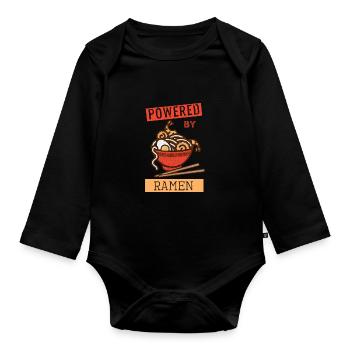 Ramen Noodle Lover Japanese Food - Organic Longsleeve Baby Bodysuit - black - Front