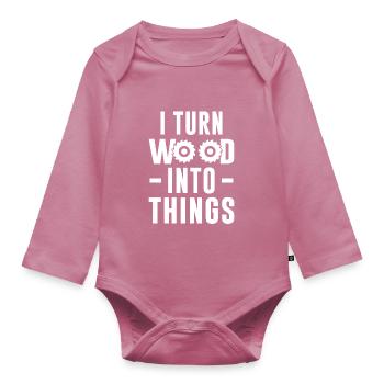 I TURN WOOD - Organic Longsleeve Baby Bodysuit - mauve - Front