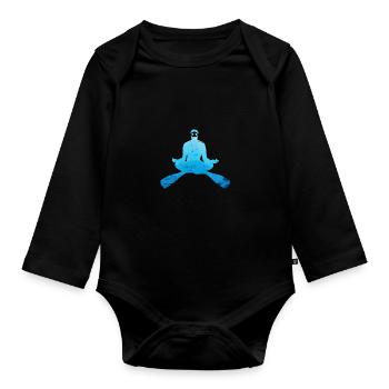 Yoga Freediver Diving Freediving Apnea Sea Oz - Organic Longsleeve Baby Bodysuit - black - Front