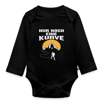 Nur noch eine Kurve - Baby Bio-Langarm-Body - Schwarz - Vorne