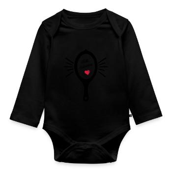hallo schönling - Baby Bio-Langarm-Body - Schwarz - Vorne