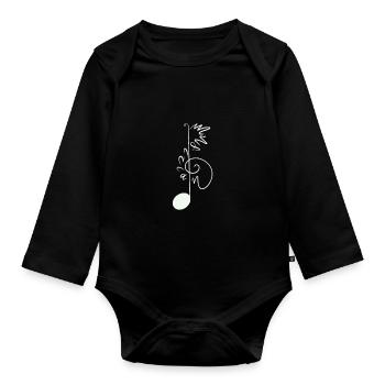 Music Key Musician Musician Gift - Organic Longsleeve Baby Bodysuit - black - Front