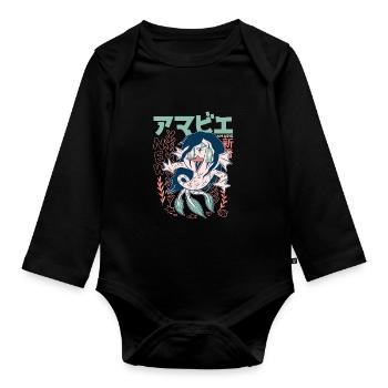 Manga - Baby Bio-Langarm-Body - Schwarz - Vorne