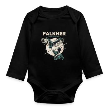 Falkner aus Leidenschaft - Baby Bio-Langarm-Body - Schwarz - Vorne