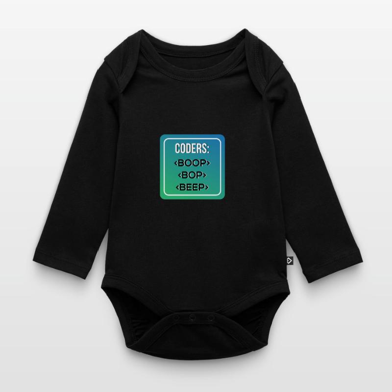 Coder S BOOP BOP BEEP Baby Bio-Langarm-Body