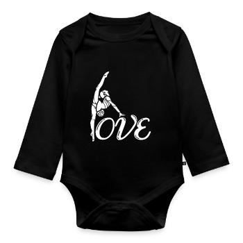 Oui, je suis un cadeau de citation Turner pour les athlètes - Body Bébé bio manches longues - noir - Devant