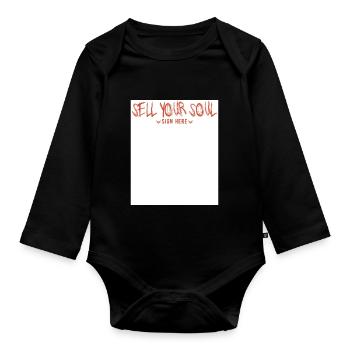 Signez ma chemise Vendez votre âme Costume - Body Bébé bio manches longues - noir - Devant