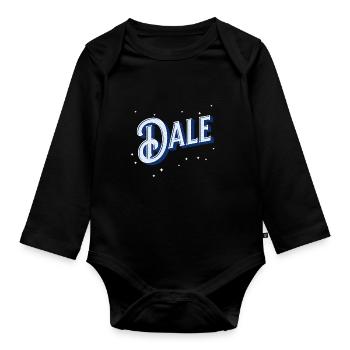 Noms Dale personnalisés - Body Bébé bio manches longues - noir - Devant