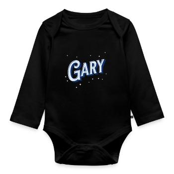 Le nom de Gary personnalisé - Body Bébé bio manches longues - noir - Devant