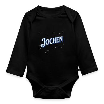 Jochen Namen personalisiert - Baby Bio-Langarm-Body - Schwarz - Vorne