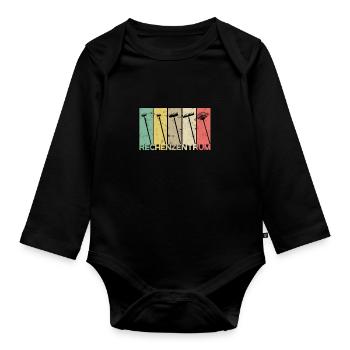 Rechenzentrum - IT - Baby Bio-Langarm-Body - Schwarz - Vorne