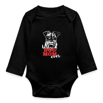 Meilleur Schnauzer nain Maman Schnauzer nain - Body Bébé bio manches longues - noir - Devant