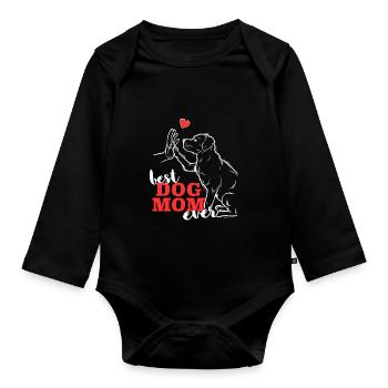 Best Rottweiler Mom Rottweiler - Baby Bio-Langarm-Body - Schwarz - Vorne