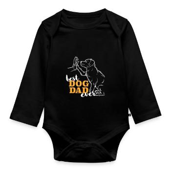 Best Rottweiler Dad Rottweiler - Baby Bio-Langarm-Body - Schwarz - Vorne