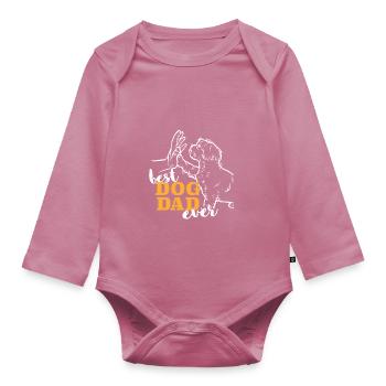 Best Shih Tzu Dad - Organic Longsleeve Baby Bodysuit - mauve - Front
