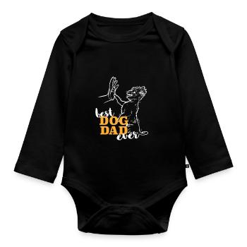 Meilleur Yorkshire Terrier Papa - Body Bébé bio manches longues - noir - Devant