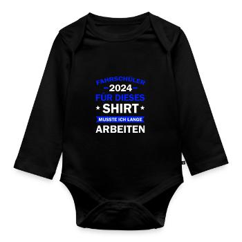 Learner Driver 2024 Gift Driver's License Funny - Organic Longsleeve Baby Bodysuit - black - Front