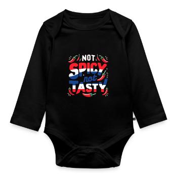 Lustiges Thai Food Design Für Liebhaber Scharfer - Baby Bio-Langarm-Body - Schwarz - Vorne
