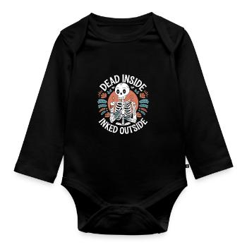 Funny Tattoo Quote Ink Humor Funny Tattoo - Baby Bio-Langarm-Body - Schwarz - Vorne